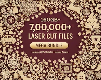 700k Laser Cut Files, Mega Bundle 3D & 2D, Engraving Patterns, Laser Cut, CNC Cutting Files, Wood Metal Cutting Pack, Svg Dxf Eps Png