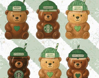 Vintage Rare Starbucks Santa Bear/santa Bearista Bear 2000