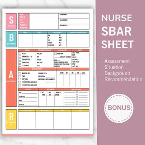 SBAR Nurse Report Sheet: Nursing Student Guide (Digital PDF)