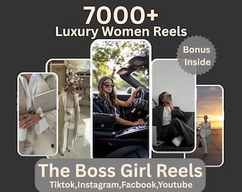 7000+ Luxury Aesthetic Reels Bundle, Boss Babe Stock, Motivational Faceless Marketing, PLR, MRR, Instagram Baddie Vibes, Dark Aesthetic,