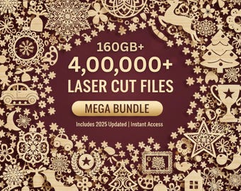 4,00,000+ Laser Cut Ultimate Bundle, Files 3D & 2D Designs, Laser Cut Patterns, CNC Cutting Files, Svg Dxf Eps Png Cdr, Cutting Pack