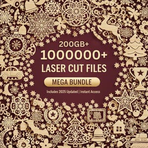 10,00,000+ files 3D & 2D Designs, Laser Cut Ultimate Bundle, Laser Cut Patterns, CNC Cutting Files, Svg Dxf Eps Png Cdr, Cutting Pack