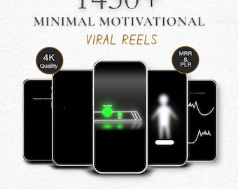 1450+ Minimal Motivation Reels: Canva Templates, PLR & MRR (Digitaler Download)