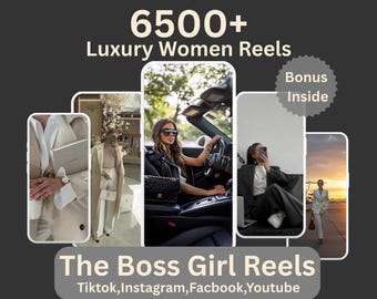 6500+ Millionaire  Aesthetic Reels Bundle, Instagram Baddie Vibes, Dark Aesthetic, Boss Babe Stock Reels, Faceless Marketing, PLR, MRR
