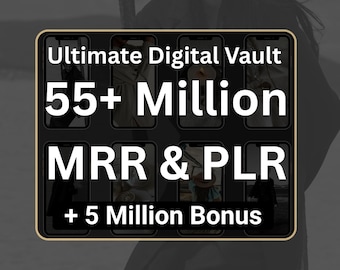 55 Million+ PLR MRR Digital Products Bundle: eBooks, SVGs, Templates