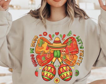 Cinco De Mayo Sweatshirt, Let's Fiesta, Fiesta Gift, Mexican Fiesta Party, Mexican Hoodie, Fiesta Birthday, Mexican Celebration, Taco Party