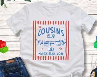 Custom Cousin Club Kids Shirt, Matching Cousin Toddler T-Shirt, Cousin Announcement Gift, Family Reunion Cousin Crew Tee, New Cousin Gift