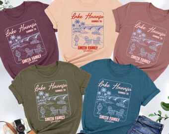 Custom Family Lake Vacation Shirt, Matching Group Lake Trip T-Shirt, Family Reunion Gift, Matching Lake Crew Tees, Summer Lake Camping Shirt
