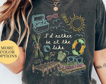 Comfort Colors Summer Lake Shirt, I'd Rather Be at the Lake, Boatin and Floatin, River T-Shirt, Lake Life Gift,Summer Mode, Summer Vacation