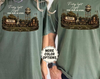 Comfort Colors® Custom Zip Code Football Town Shirt, Big Dreams Football T-Shirt, Matching Couple Football Friday Night Tee, Sports Fan Gift