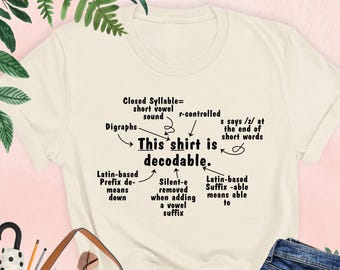 Decodable Shirt, Structured Literacy T-Shirt, Science of Reading Teacher Sweatshirt, Punctuation English Teacher Gifts, Literacy Education