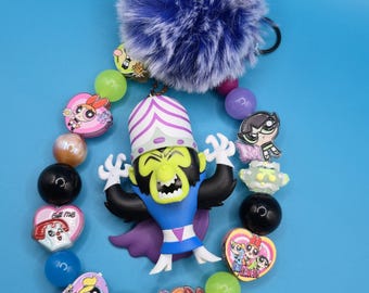 Powerpuff Girls Mojo Jojo keychain charms