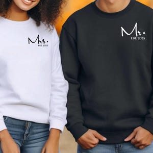 Mr. & Mrs. Wedding Hoodies | Just Married Sweaters | Couple Gift | Bride and Groom Hoodies