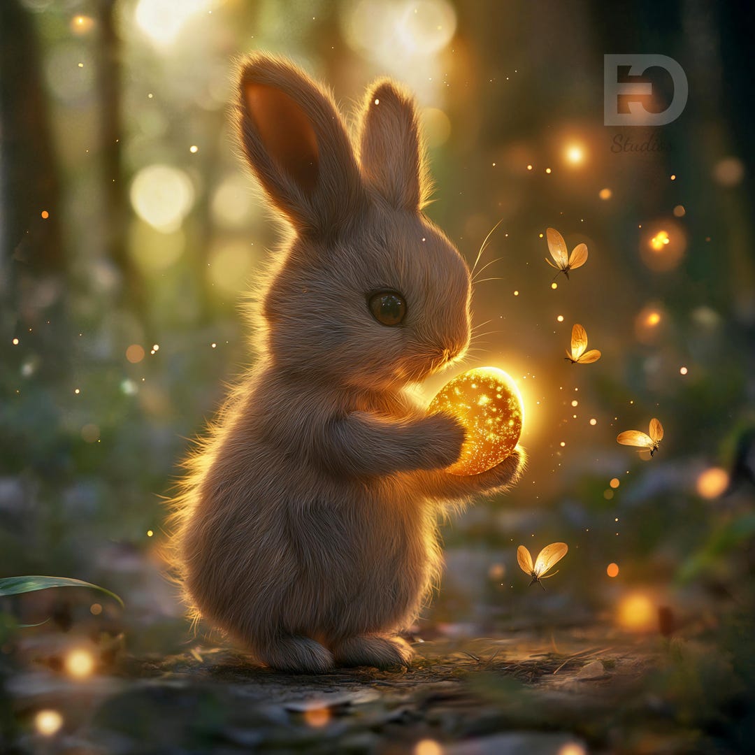 8 Fantasy Bunny Artworks, Easter Bunny Artwork, Fantasy Forest, Easter ...