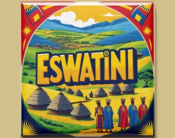 Eswatini Magnet | 7 designs to choose from | Handmade souvenir | Culture, pattern, nature & map | Gift for Africa fans and travelers