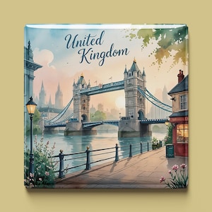 Großbritannien Magnet | 6 Designs zur Auswahl | Handgemachtes Souvenir | London, Big Ben & Highlands | Geschenk für UK-Fans und Reisende