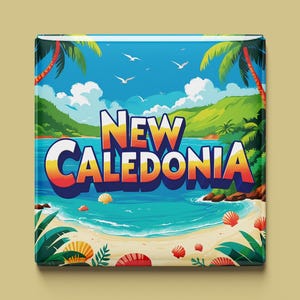 Imán de Nueva Caledonia | 6 diseños para elegir | Recuerdo hecho a mano | Islas, mar, naturaleza, cultura | Regalo para fanáticos y coleccionistas de los Mares del Sur