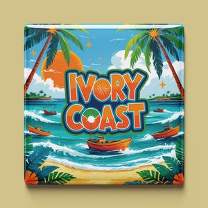 Imán de Costa de Marfil | 7 diseños para elegir | Recuerdo hecho a mano | Playa, cultura, mapa y naturaleza | Regalo para los fans de África