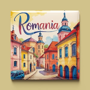 Porte-clés Acrylique Bucarest Roumanie – Souvenir Voyage Transparent