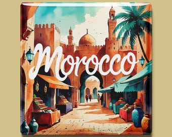Morocco Magnet | 7 designs to choose from | Handmade souvenir | Marrakech, desert & ornament | Gift for Orient fans and travelers