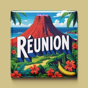 Magnete per riunioni | 6 design tra cui scegliere | Souvenir fatto a mano | Vulcani, spiagge, natura e mappa | Regalo per gli amanti delle isole e dei viaggi