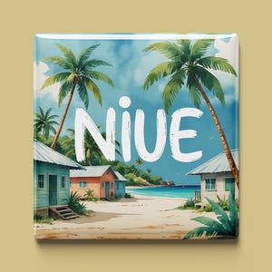 Imán de Niue | 6 diseños para elegir | Recuerdo hecho a mano | Isla, costa, naturaleza, cultura | Regalo para fanáticos y coleccionistas del Pacífico