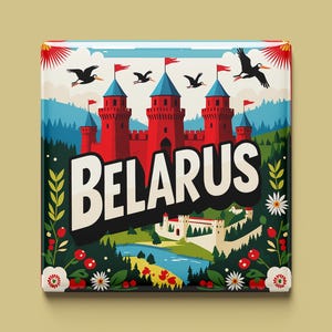 Imán de Bielorrusia | 6 diseños para elegir | Recuerdo hecho a mano | Minsk, naturaleza, iglesias, cultura | Regalo para fans y coleccionistas de Europa del Este