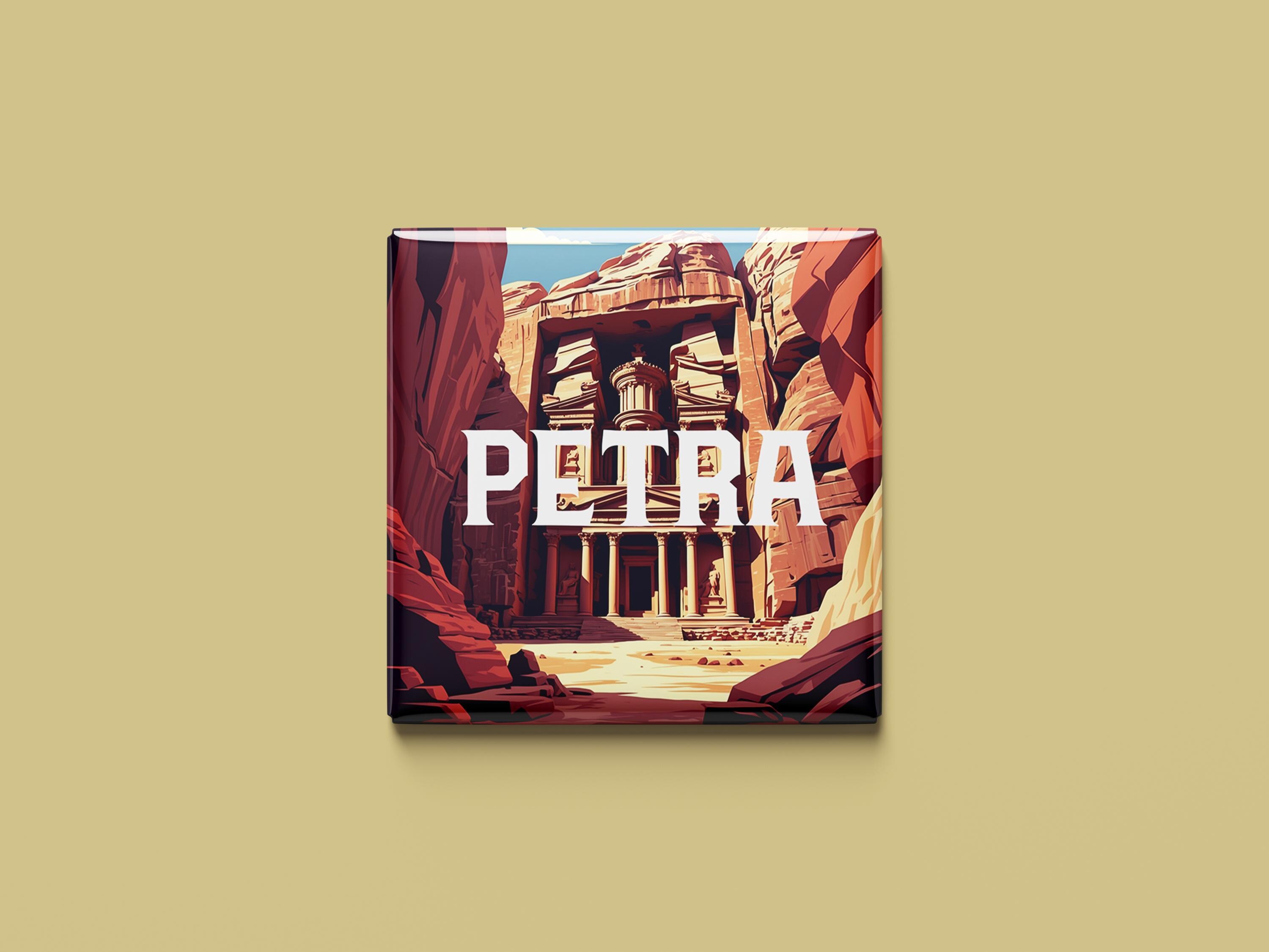 Petra Magnet | 5 designs to choose from | Handmade souvenir | Jordan, Treasury, Rock City, Desert, World Wonder