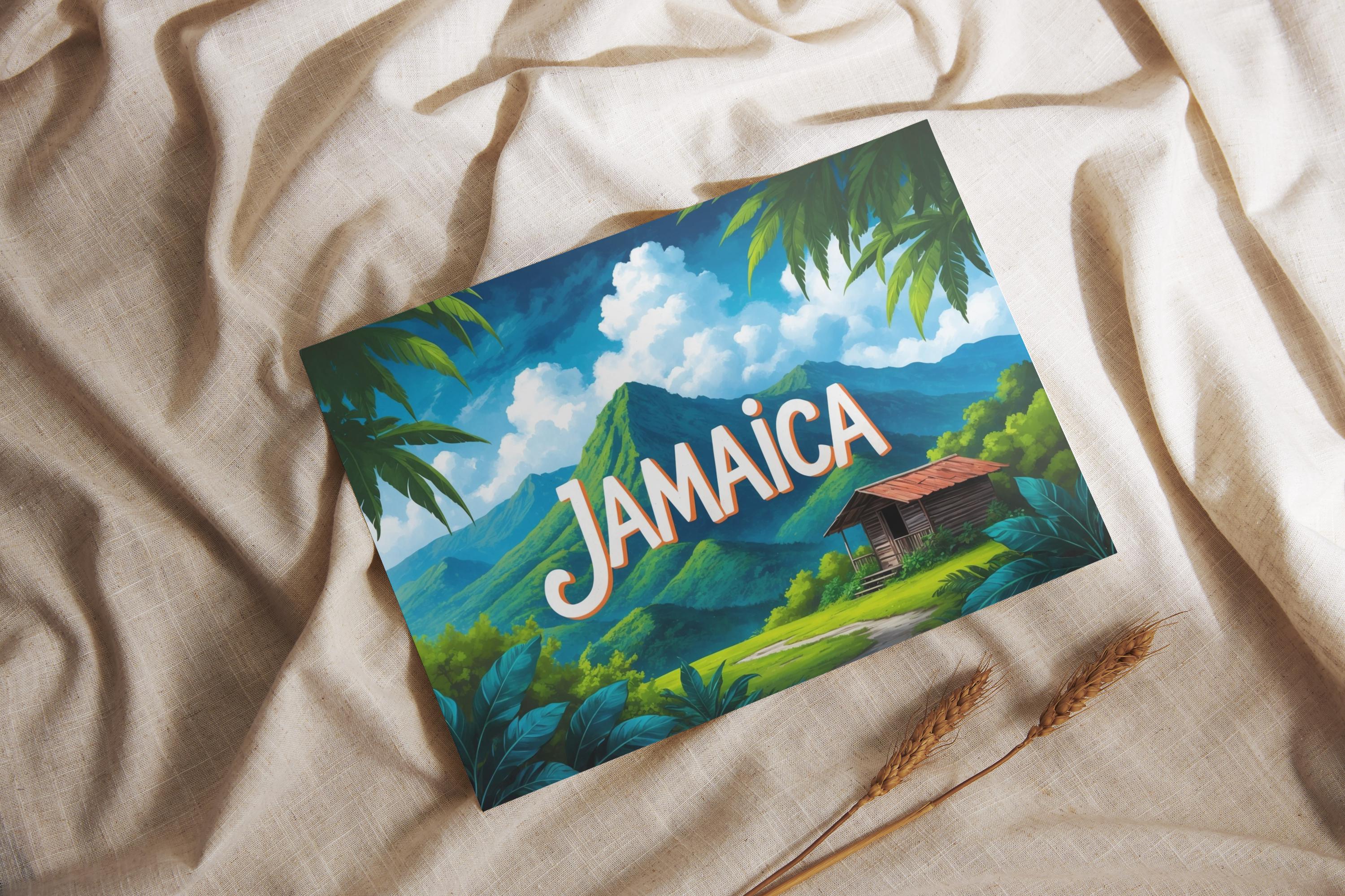 Jamaica Postcard Set | Caribbean Souvenir | Reggae Design | A6 | Travel ...