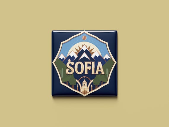 Calamita Da Frigorifero 3D Sofia Bulgaria, Regalo Souvenir Da