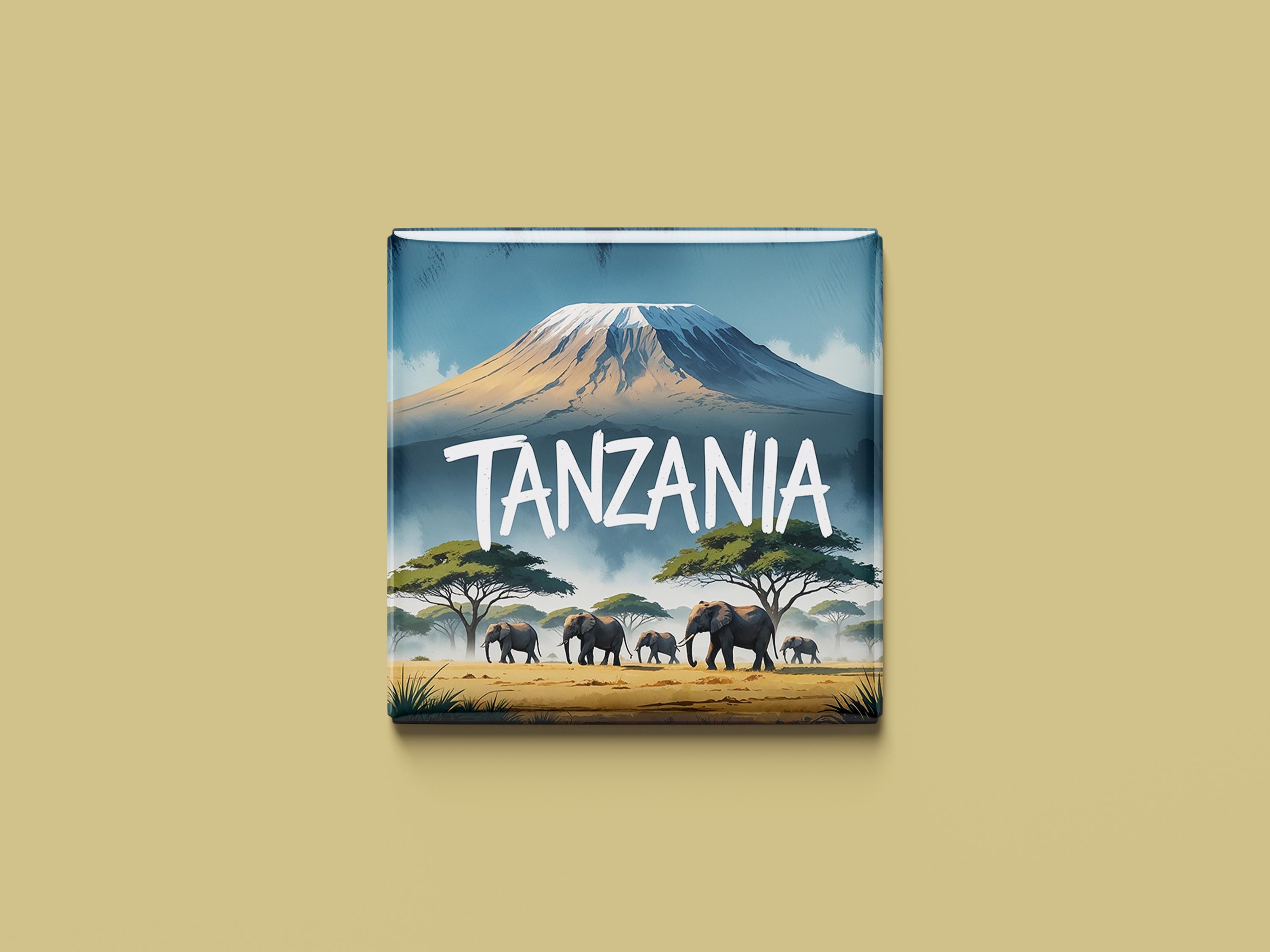 Tanzania Magnet | 7 designs to choose from | Handmade souvenir | Safari, Kilimanjaro, Zanzibar & culture | Gift for Africa fans