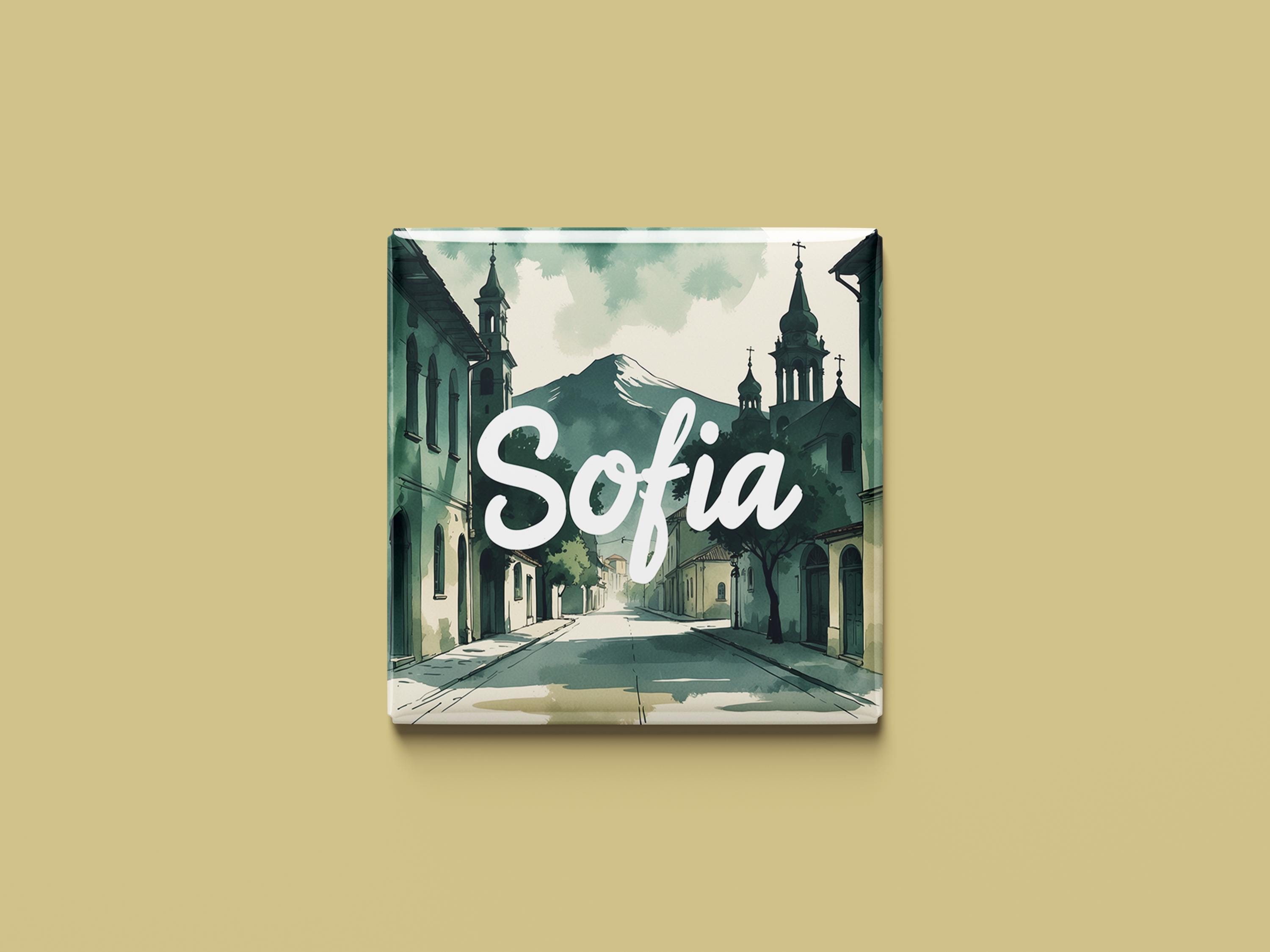 Calamita da frigorifero 3D Sofia Bulgaria, idea regalo, in resina
