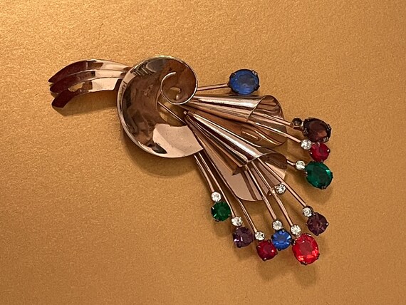 Vintage 1940's Coro Craft Brooch Stars in the Sky