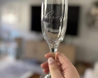 Set of 2 | Customized Champagne Glass