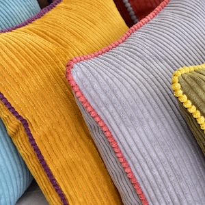 Corduroy Throw Pillow Cover, Piping Corduroy Pillow, High Quality Corduroy Pillow Cover, Designer Corduroy Cushion Cover, Mother&#39;s Day Gift