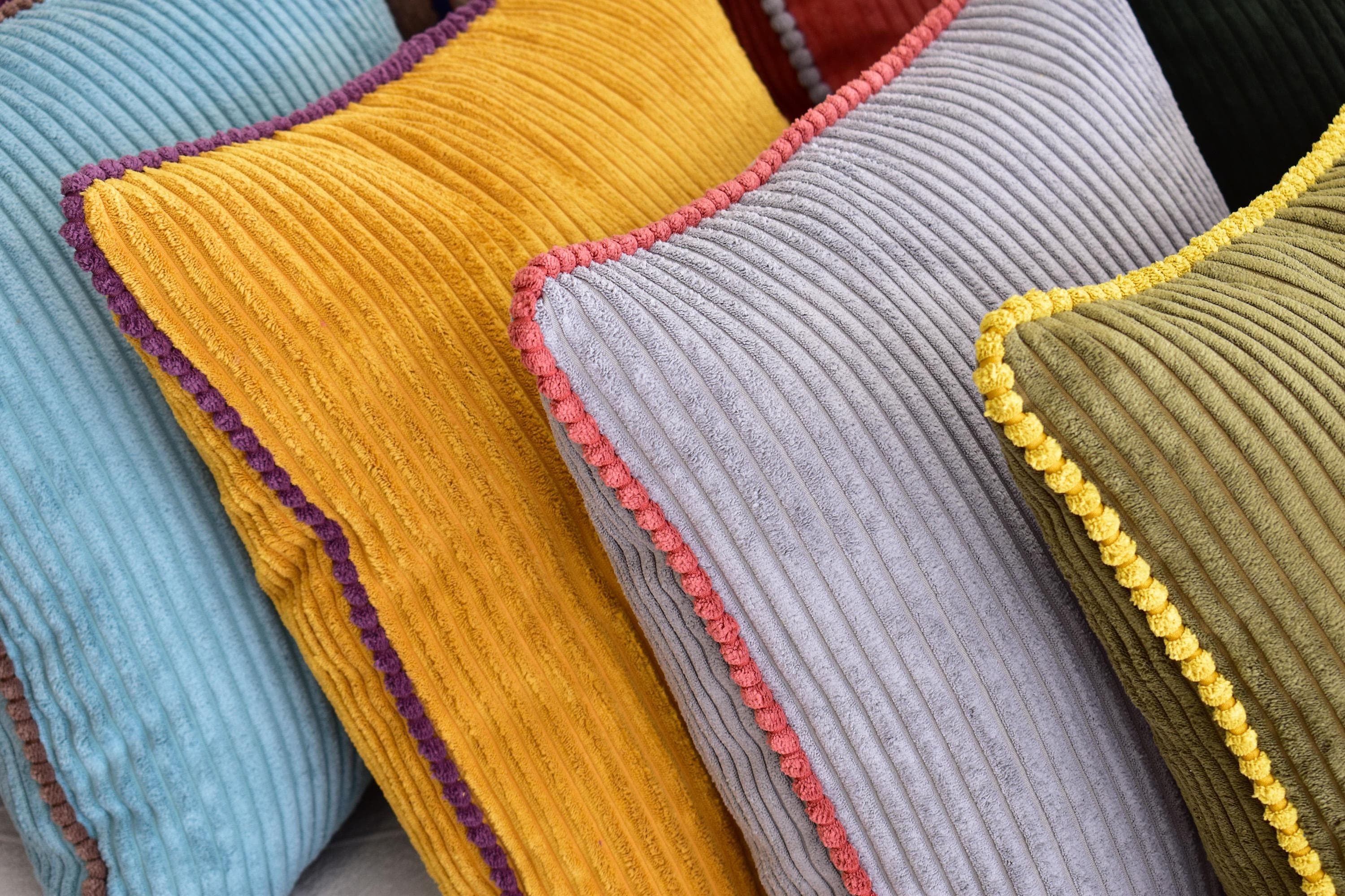 Corduroy Throw Pillow Cover, Piping Corduroy Pillow, High Quality Corduroy Pillow Cover, Designer Corduroy Cushion Cover, Mother's Day Gift