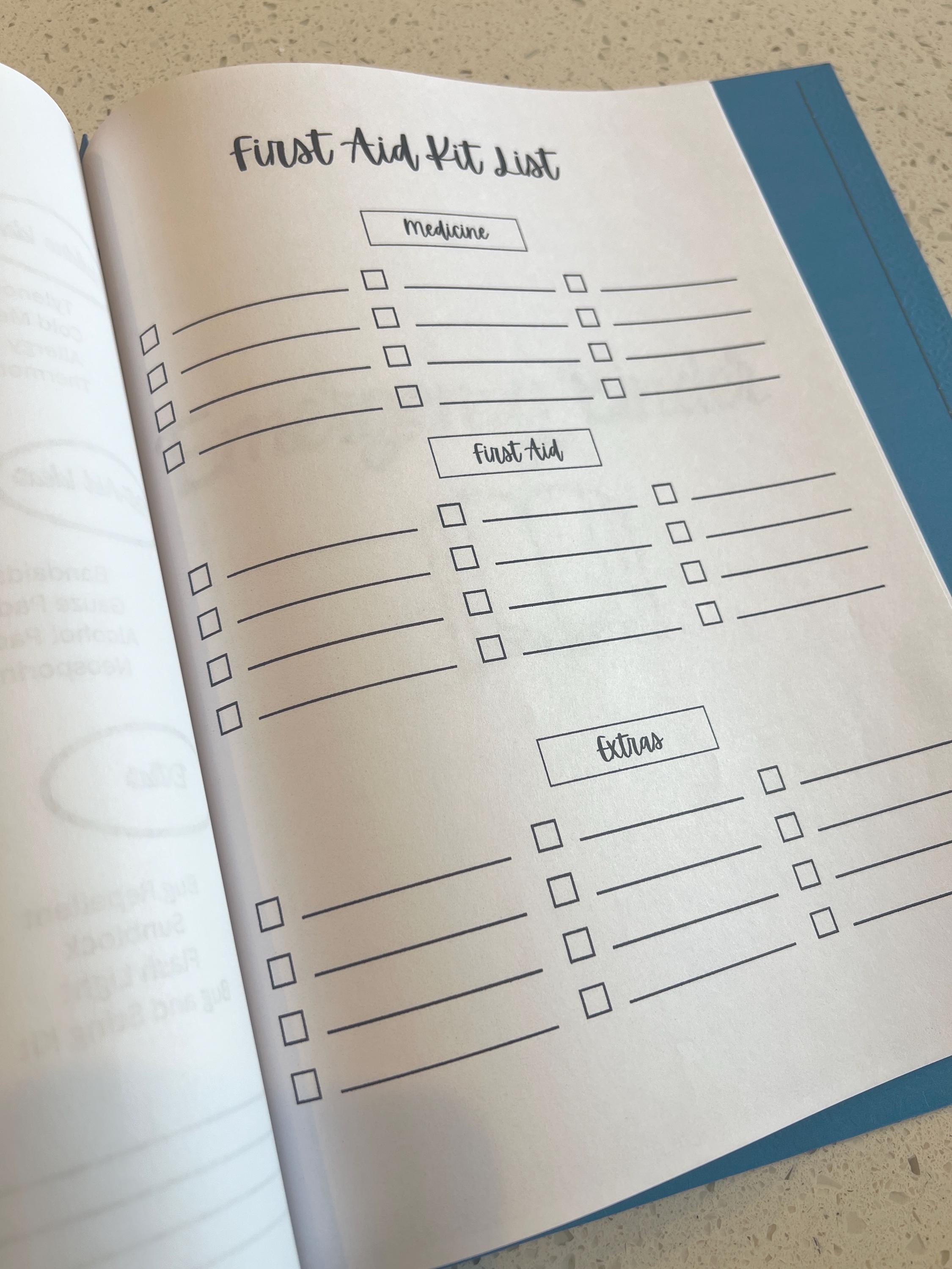 Emergency Prep Binder - How to Guide, 72 Hour Kit List, First Aid List ...