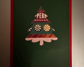 Biglietto di auguri con albero di Natale