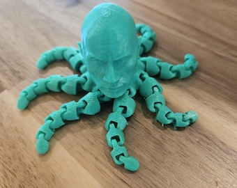 3D Printed Rocktopus: Dwayne Johnson Octopus Figurine