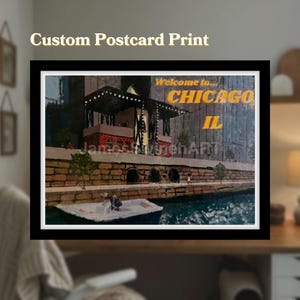 Impressão de cartão postal personalizado | Cartão postal feito à mão | Cartão postal pintado à mão | Arte personalizada da cidade | Cartazes de viagem | Cartões postais
