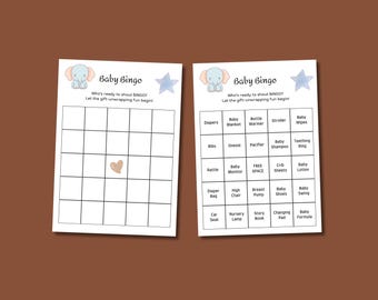 Printable Baby Shower Bingo Game: Fun Activity (Instant Download)