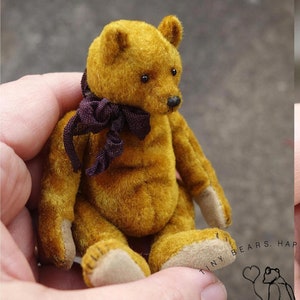 9cm Oldie  Miniature OOAK Artist Teddy Bear Art Doll by Aerlinn Bears