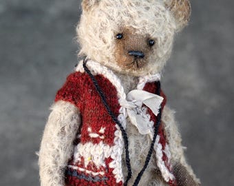 Mohair Artist Teddy Bear OOAK Art Doll Sculpture from Aerlinn Bears