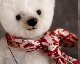 White Mohair Teddy Bear OOAK Art Doll by Aerlinn Bears