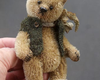 Miniature Mohair Artist Teddy Bear One Of A Kind Art Doll from Aerlinn Bears