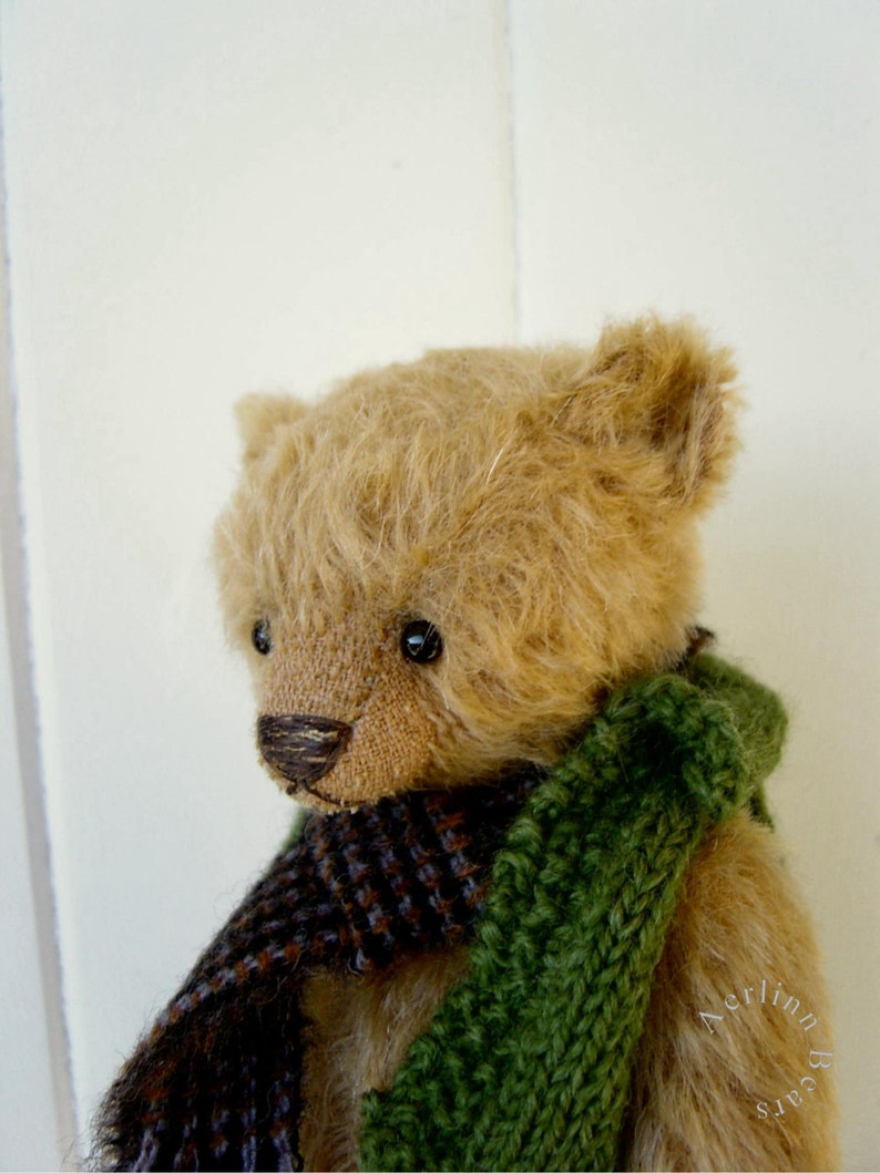 Jasper PDF Pattern 7 Teddy Bear including knitted vest instructions from Aerlinn Bears