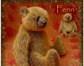 Fenn, miniatuurkunstenaarsbeer PDF-patroon van Aerlinn Bears