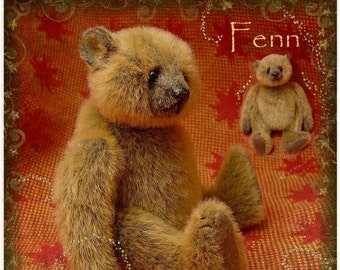 Fenn, Miniature Artist Bear PDF Pattern by Aerlinn Bears