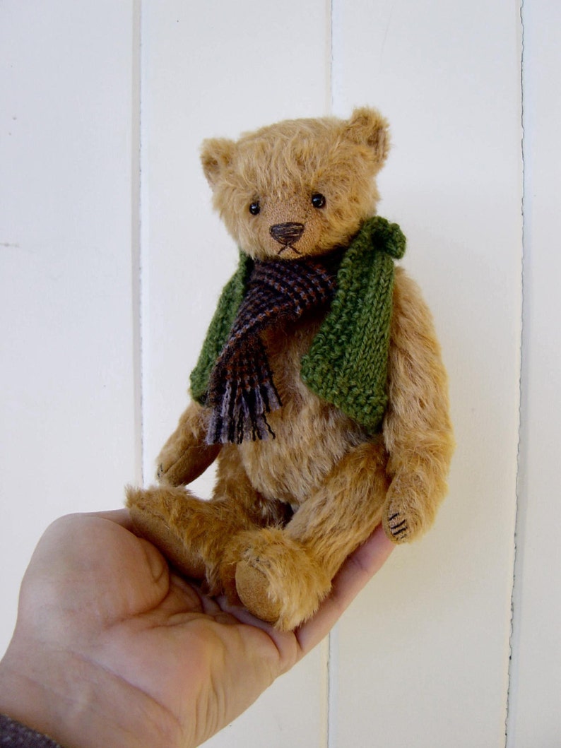 Jasper PDF Pattern 7 Teddy Bear including knitted vest instructions from Aerlinn Bears