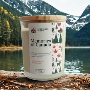 Kanada-Reisekerze – Ahorn boreale Wälder – Sojamischung Kerze | Gemütliches duftendes Geschenk | Memories of Travel Kollektion